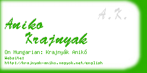 aniko krajnyak business card